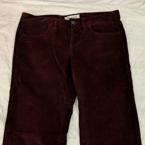 Madewell Maroon corduroy pants size 27